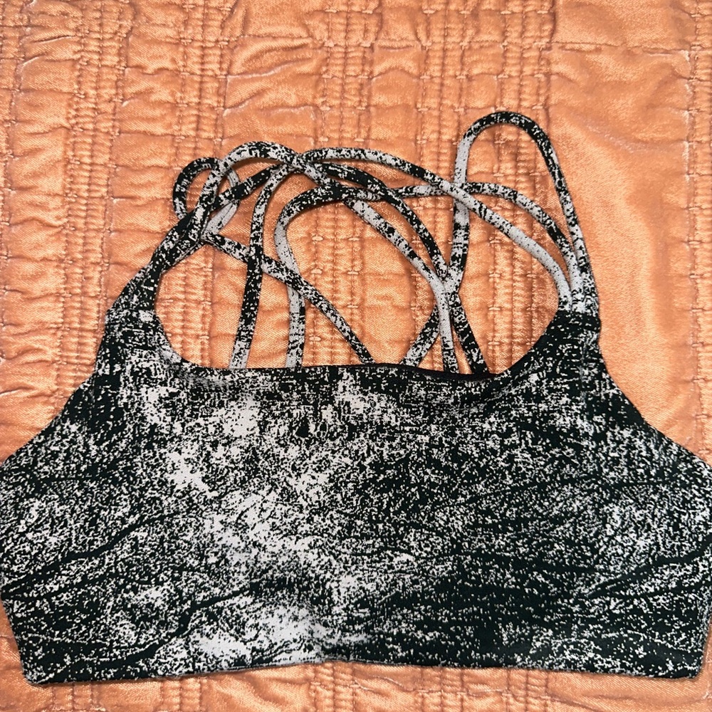 Athleta Black Textured Activewear Top